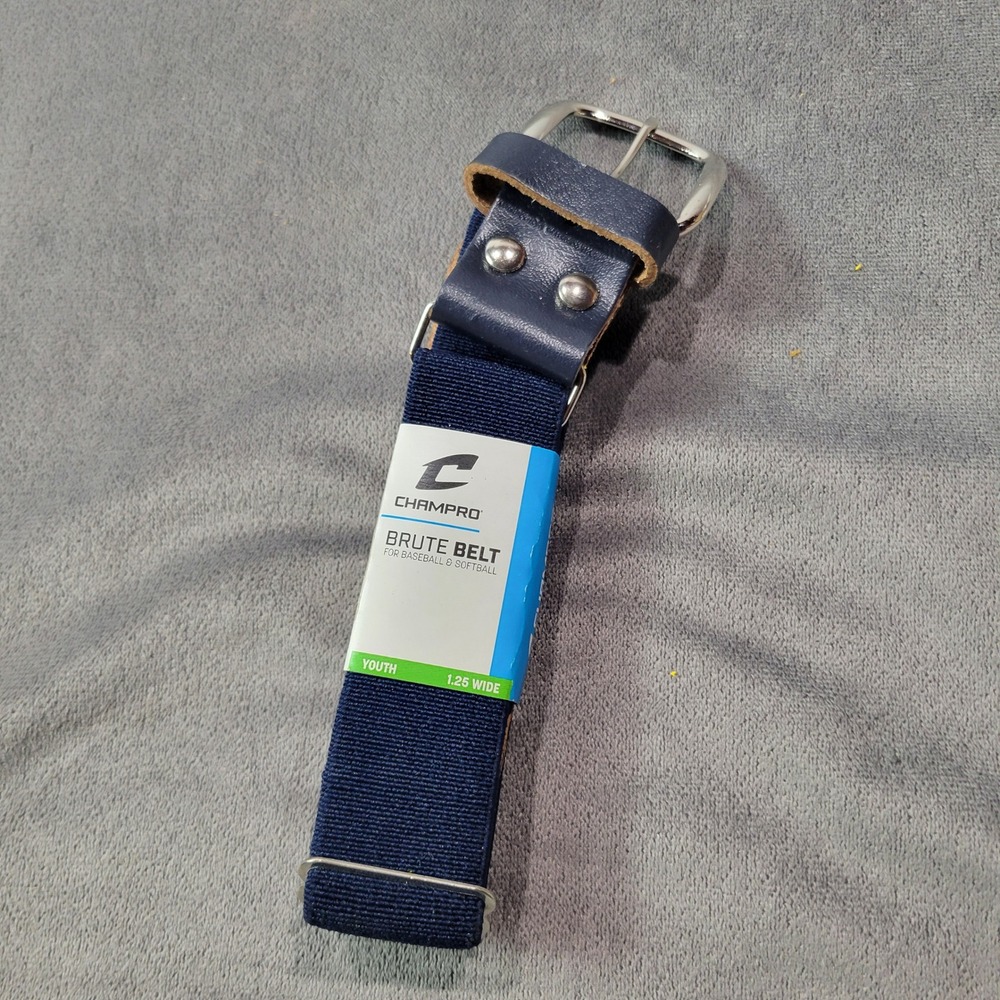 Champro Brute Belt Youth Navy Blue 1.25 Inch Wide Baseball Softball‎ Adjustable